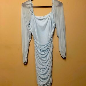 Blue Ruched Dress